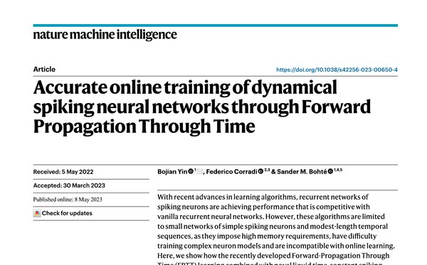 First page of Nature Machine Intelligence 2023 paper