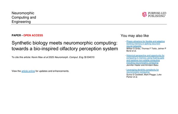 First page of Neuromorphic Computing 2025 paper